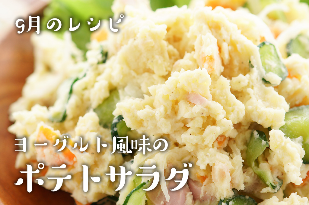 【お料理レシピ】9月号：ヨーグルト風味のポテトサラダ